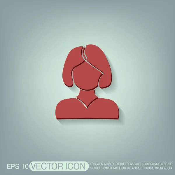 Web avatar femenino . — Vector de stock