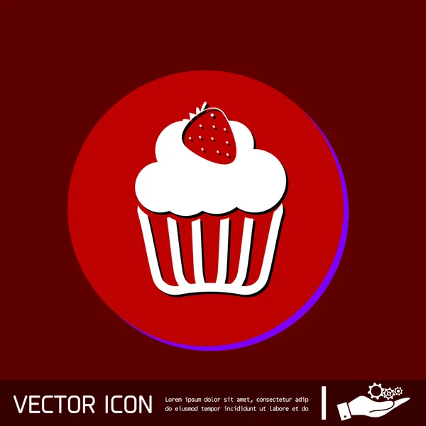 Icono de pastel de cumpleaños — Vector de stock