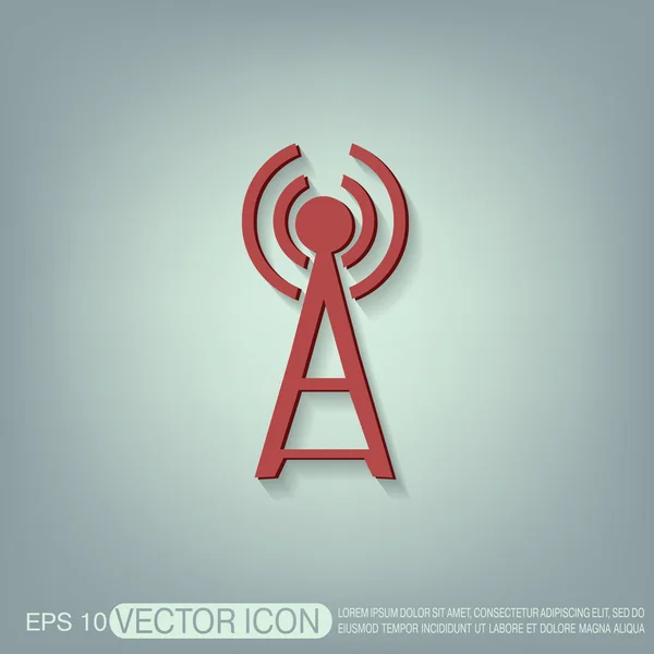 Antena wi-fi Torre — Vector de stock