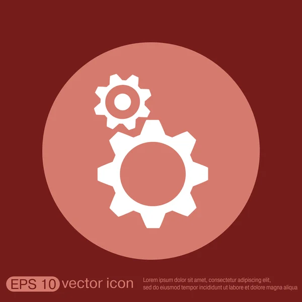Cogwheel configuração e reparação ícone — Vetor de Stock