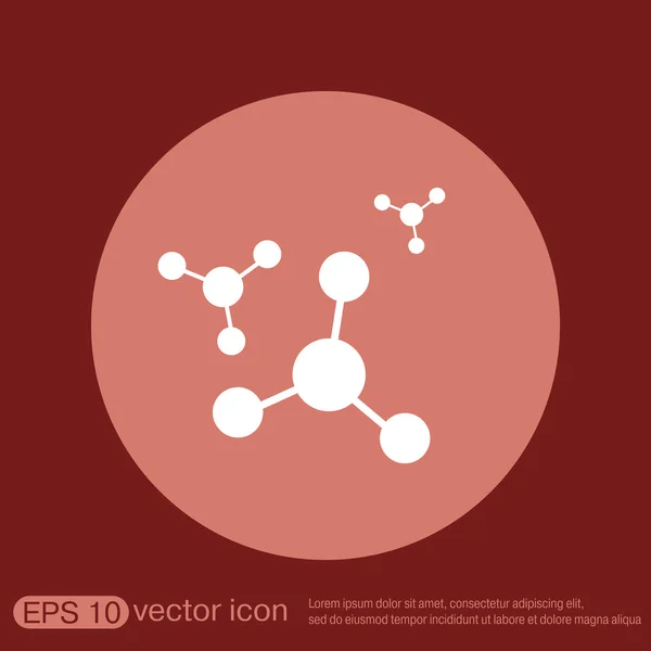 Atom, cząsteczka symbol ikonę — Wektor stockowy