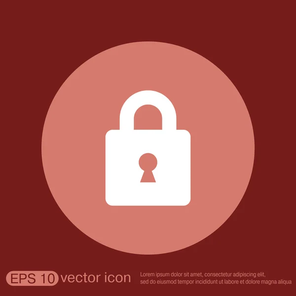 Padlock button icon — Stock Vector