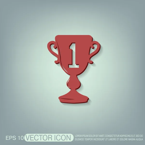 Cup for first place icon — Stock Vector