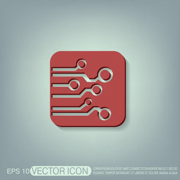 Circuit board sign icon — Stock Vector