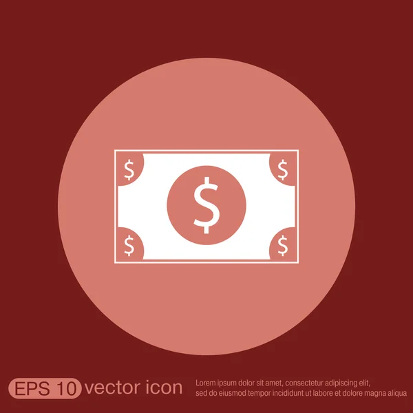 Dolar ustawy ikona — Wektor stockowy