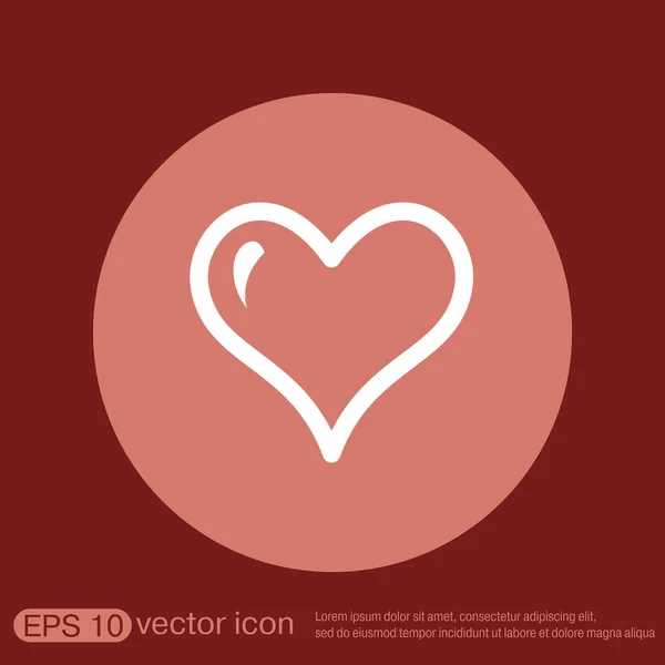 Heart icon sign — Stock Vector