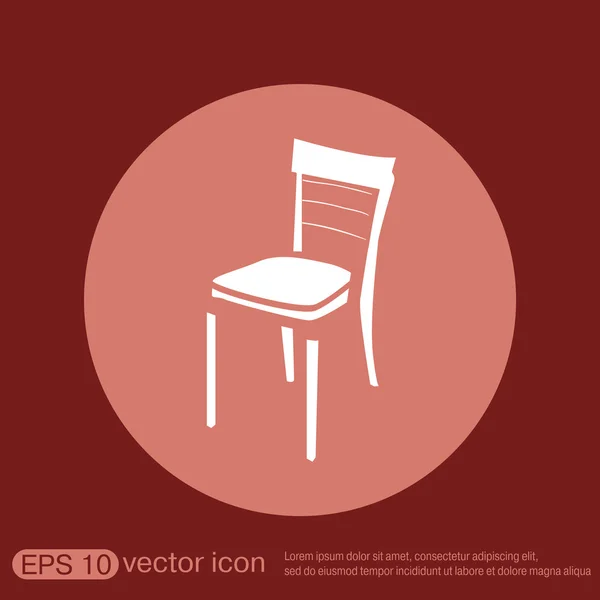 Icône de chaise de meubles . — Image vectorielle