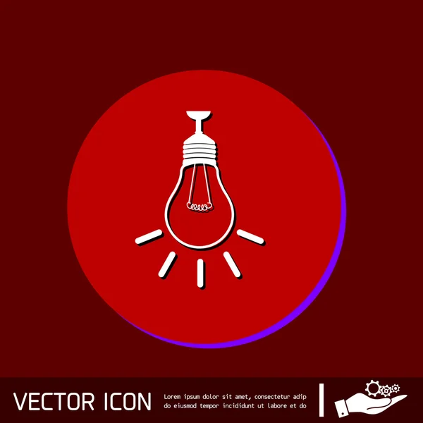 Icono de lámpara incandescente — Archivo Imágenes Vectoriales