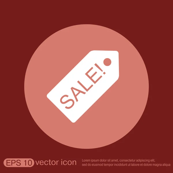 Venta etiqueta signo icono — Vector de stock