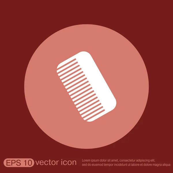 Comb barbershop symbol — Stock Vector