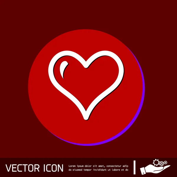 Heart icon sign — Stock Vector