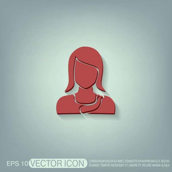 Web female avatar. — Stock Vector