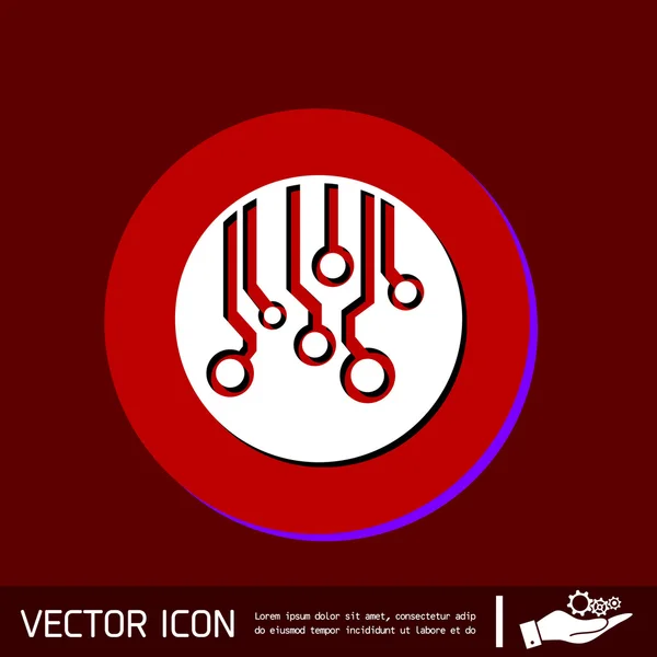 Icono de signo de placa de circuito — Vector de stock