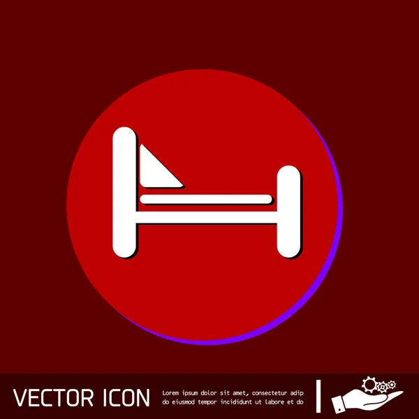 Signo de símbolo de cama — Vector de stock