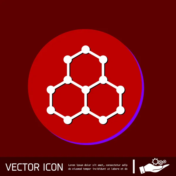 Ícone composto químico — Vetor de Stock