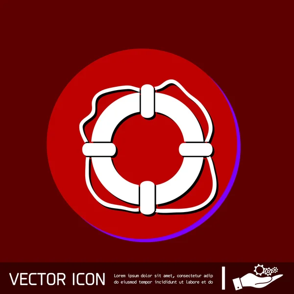 Lifebuoy symbol icon — Stock Vector