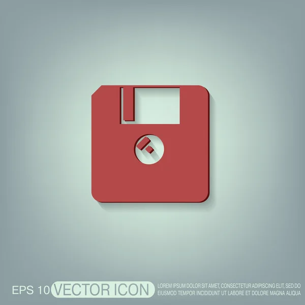 Computer floppy disk icon — Stock Vector