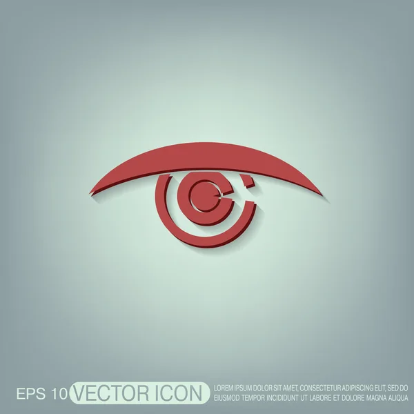 Ojo símbolo icono — Vector de stock