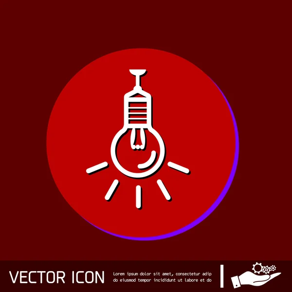 Icono de lámpara incandescente — Archivo Imágenes Vectoriales