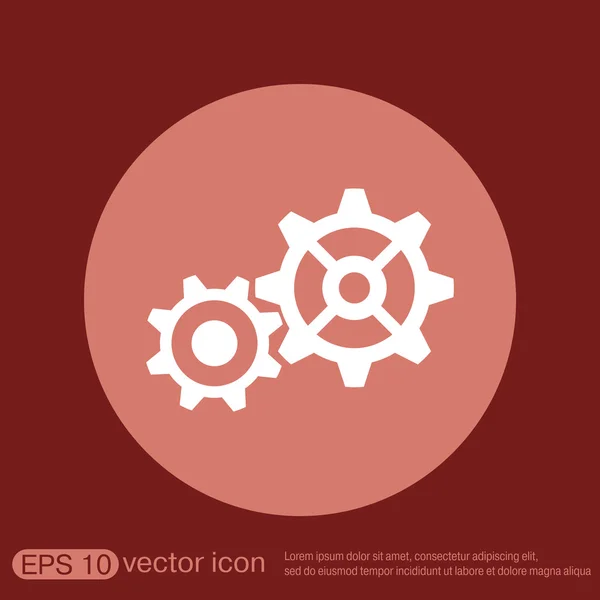 Cogwheel configuração e reparação ícone — Vetor de Stock