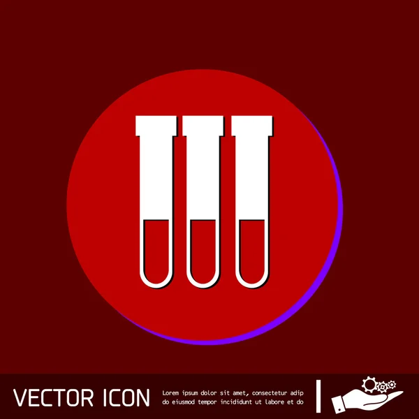 Icono de medicina o química de la bombilla del frasco — Archivo Imágenes Vectoriales