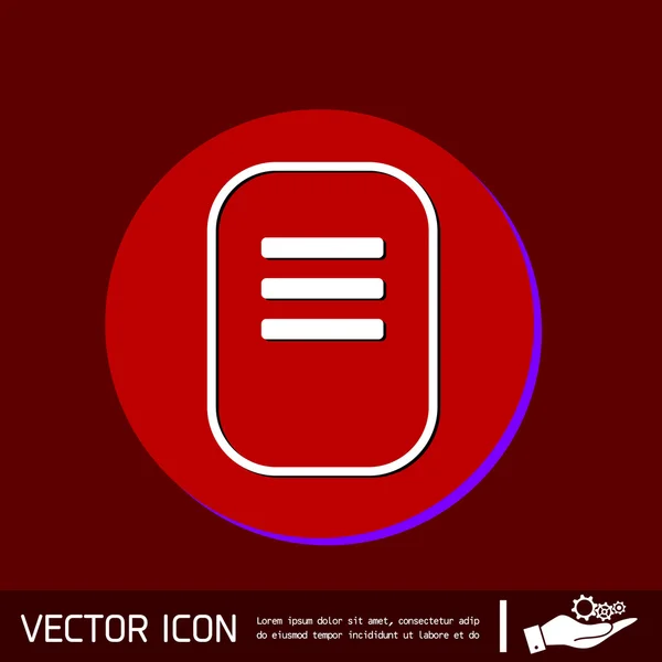Ikona listu papíru — Stockový vektor