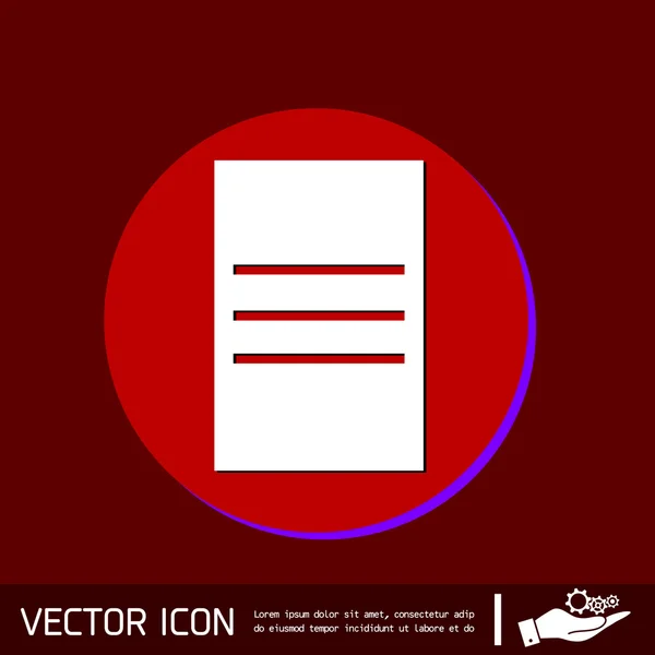 Vel papier pictogram — Stockvector