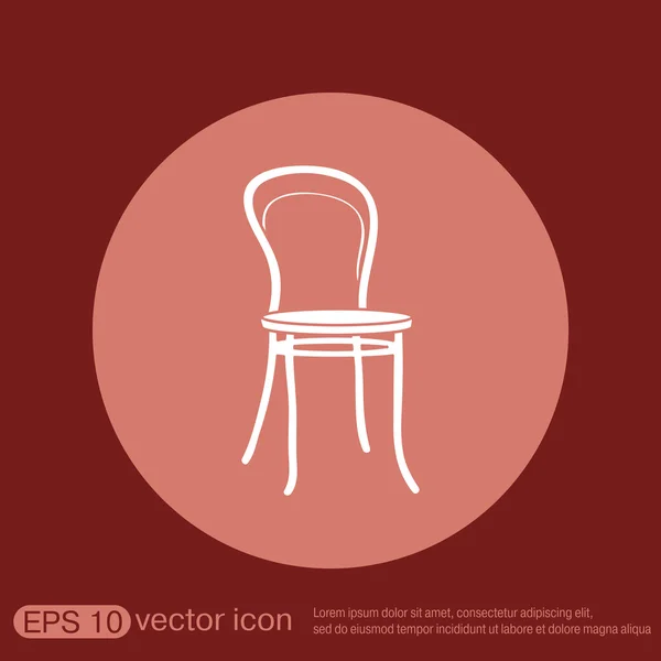 Icono de silla de muebles . — Archivo Imágenes Vectoriales