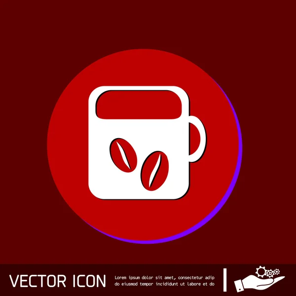 Tasse à café icône symbole . — Image vectorielle