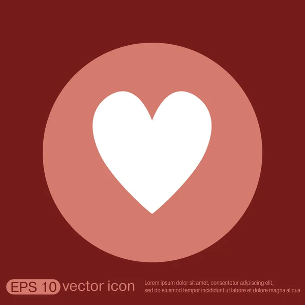 Heart symbol icon — Stock Vector