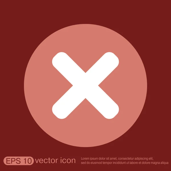 Erase character sign icon — Stock Vector