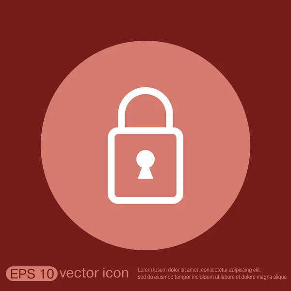 Padlock button icon — Stock Vector