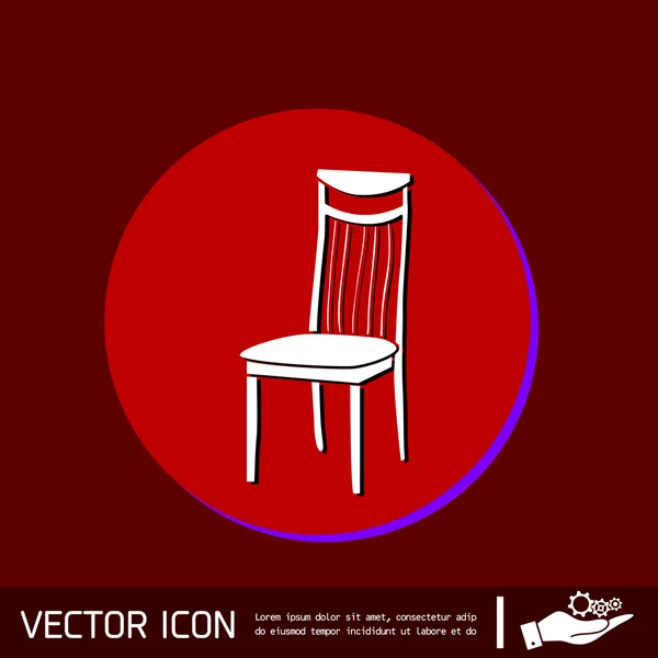 Icono de silla de muebles . — Vector de stock