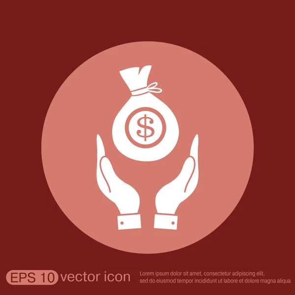 Hands holding money — Stock Vector