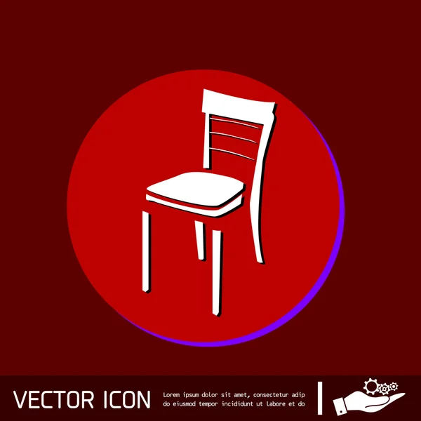 Möbler stol ikonen. — Stock vektor
