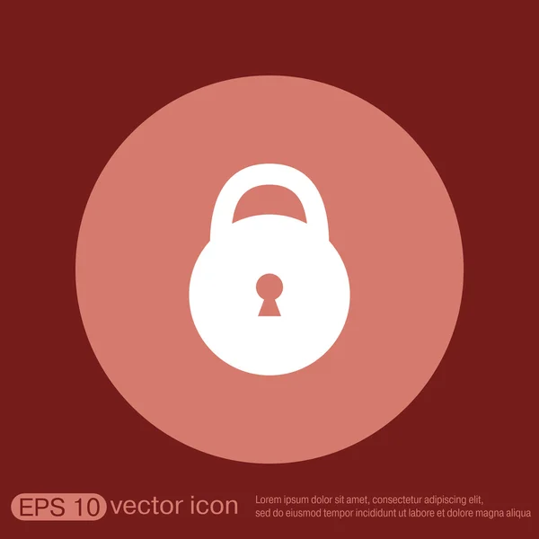 Icône bouton cadenas — Image vectorielle