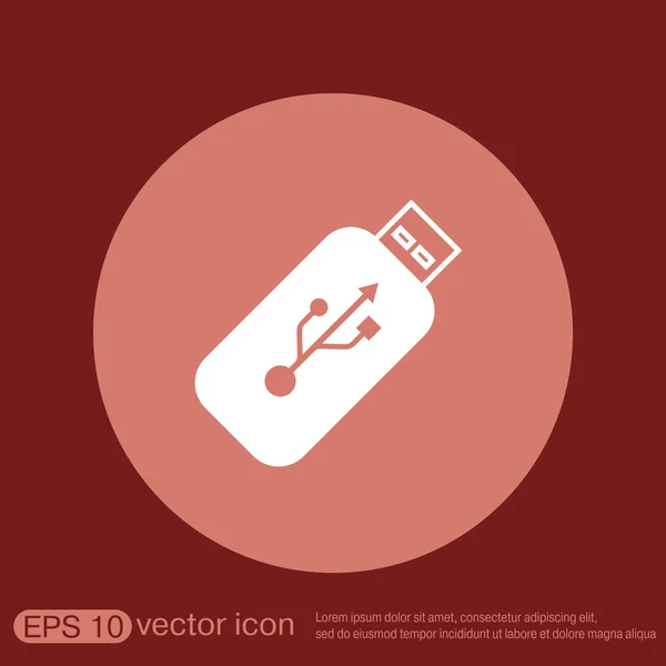 Usb flash icon disk — Stock Vector