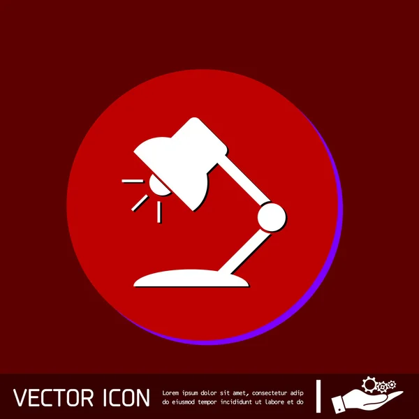 Icono de lámpara de mesa — Vector de stock