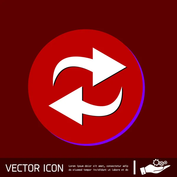 Actualizar icono de flecha signo — Vector de stock