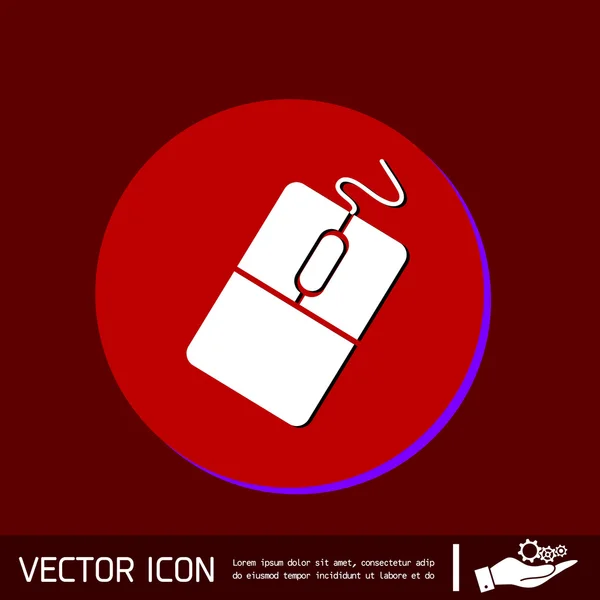 Icono del ratón ordenador — Vector de stock