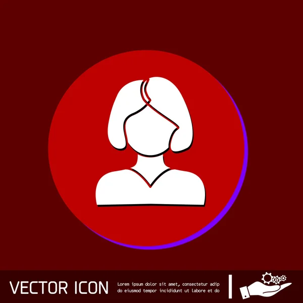 Web female avatar. — Stock Vector