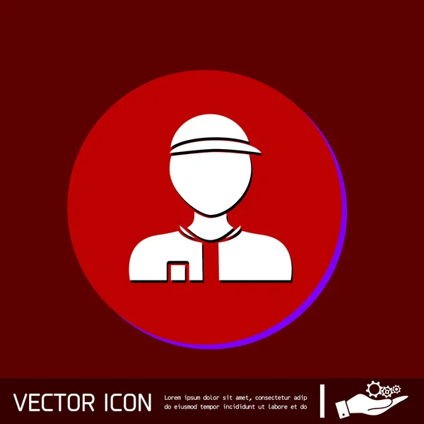 Icono de avatar masculino . — Vector de stock