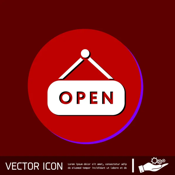 Open label sign — Stock Vector