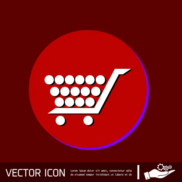 Shopping cart icon — Stock Vector