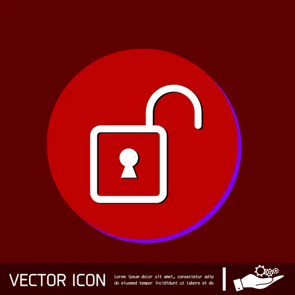 Icono del botón de candado — Vector de stock