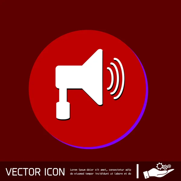 Haut-parleur, icône de volume — Image vectorielle