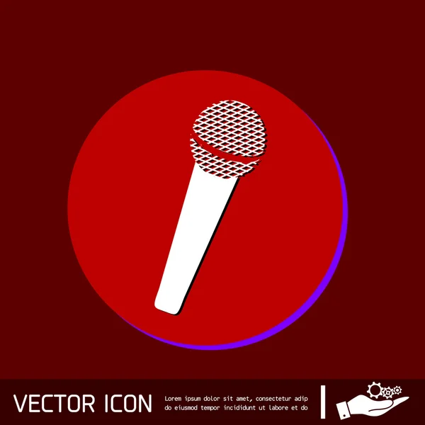 Signo de micrófono icono — Vector de stock