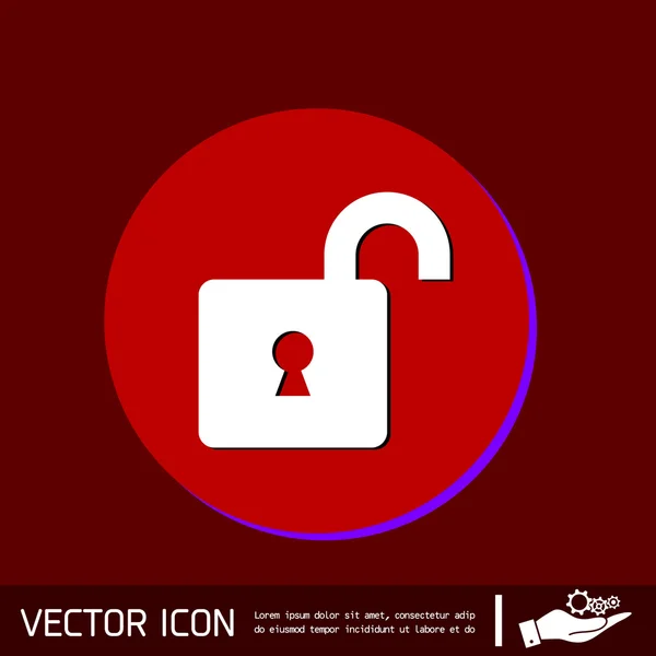 Icono del botón de candado — Vector de stock