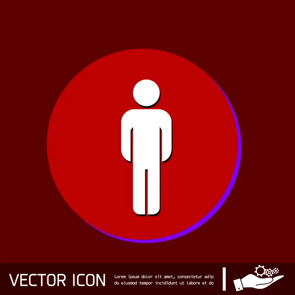 Silhouette de l'icône de l'homme — Image vectorielle