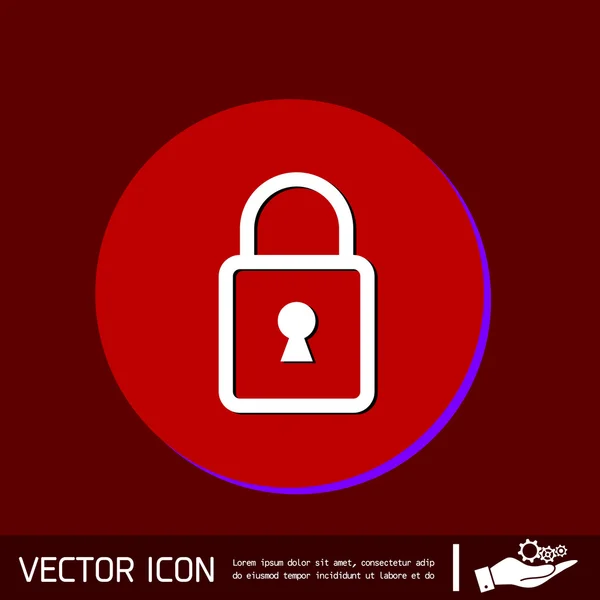 Icono del símbolo del candado — Vector de stock